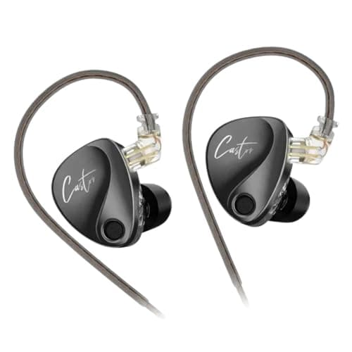 KZ Castor IEM Wired in Ear Monitors Earphone, 10mm Dual Magnetic + 8mm Dynamic Driver in-Ear Earphone, Harman Target with Improved Bass Version,4-Tuni...
