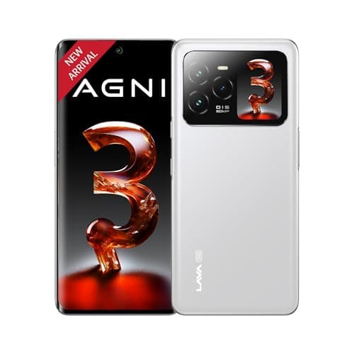 Lava Agni 3 5G (Pristine Glass, 8GB+256GB) | India's 1st Dual AMOLED | Dimensity 7300X | 50MP Triple AI Camera | 66W Fast Charge,5000 mAh Battery | Cl...