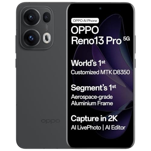 OPPO Reno13Pro 5G (Graphite Grey, 12GB RAM, 512GB Storage) with No Cost EMI/Additional Exchange Offers