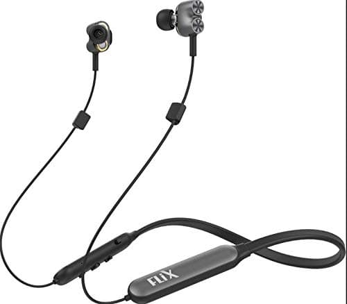 FLiX (Beetel) Blaze 210 Wireless Bluetooth v5.0 in Ear Neckband Earphones with with mic,Tonal Deep Bass,Upto 13H Playtime, Unique Design,24MM Gaming G