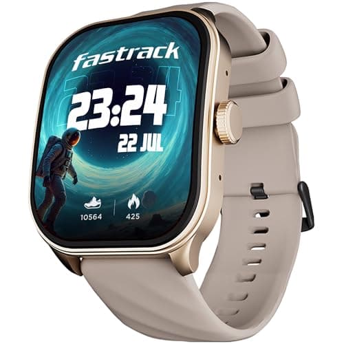 Fastrack FS1 Pro Smartwatch|1.96" Super AMOLED Arched Display with High Resolution of 410X502|Singlesync BT Calling|Nitrofast Charging|110+ Sports Mod...