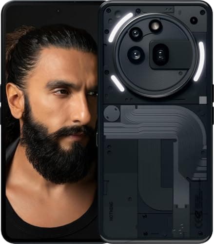 Nothing Phone (3A) Pro 5G (Black, 8GB RAM, 128GB Storage) | 6.77" AMOLED 120Hz | Snapdragon 7s Gen 3 Processor | 50MP+50MP+8MP Rear Camera | 32MP Fron...