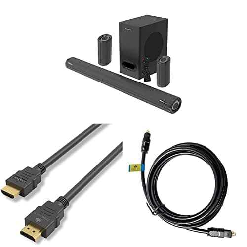 ZEBRONICS Zeb-Juke BAR 9500WS PRO Dolby 5.1 soundbar with Wireless Satellites, ARC & CEC Extension, Compatible with HDMI-Enabled TV & OC150 Optical Cable Supporting Dolby Digital Plus Black