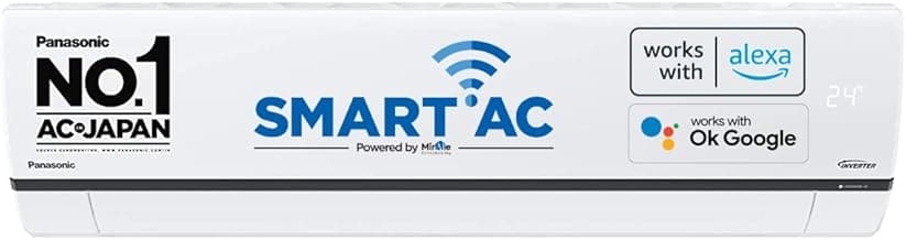 Panasonic 1 Ton 5 Star Wi-Fi Inverter Split Air Conditioner (Copper, Auto Convertible, nanoe-G Air Purification, 2022 Model, CS/CU-XU12YKYF, White)