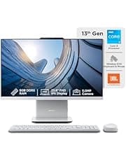 Lenovo IdeaCentre AIO Intel Core i3-1315U 24" FHD IPS (8GB RAM/512GB SSD/Win11/Microsoft 365 Basic + Office Home 2024/Wireless EOS Keyboard &amp; Mouse,Grey), F0HN0106IN All-in-One Desktop