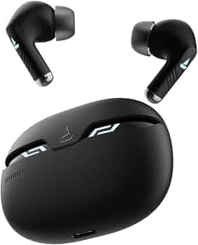 boAt Immortal 101 TWS Earbuds with Beast Mode(40ms Low Latency), 30 HRS Playtime, Blazing LEDs, Quad Mics with ENx Tech, ASAP Charge & BTv5.3(Black Sa...