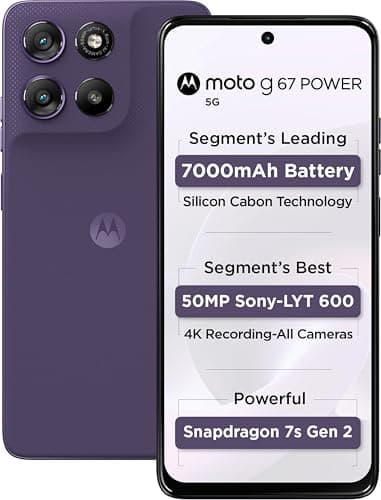 Motorola G67 Power 5G (Pantone Parachute, 8GB RAM, 128GB Storage) | 6.7" FHD+ 120Hz LCD Display | Snapdragon 7s Gen2 Processor | 50MP + 8MP UW Camera ...