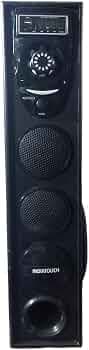 INDIATOUCH Smiley - 77W Bluetooth Tower Speaker Wooden Cabinet 5.25" Subwoofer Echo Sound Control Full Control Remote Led Display USB FM Party Speaker...