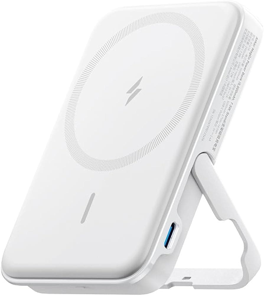 Anker 322 Magnetic Battery (MagGo), 5,000 mAH Foldable Wireless Power Bank with Stand and USB-C for iPhone 15/15 Plus/15 Pro/15 Pro Max, iPhone 14/13 ...
