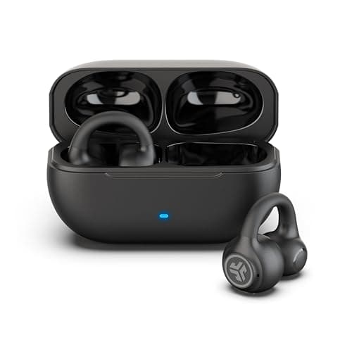 JLab Flex Open Earbuds, Black, Clip-on Cuff Design, Wireless Open-Ear Audio Freedom Effortless Fit, Safe Listening, Bluetooth Multipoint, Customize wi...