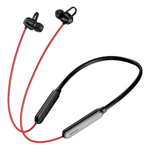EDYELL V1 Bluetooth Wireless Neckband Earphone, 100 Hours Bluetooth Headphones, 12mm Driver, IPX5, Fast Charging, 80ms Low Latency, Great for Music, Hiking, Riding