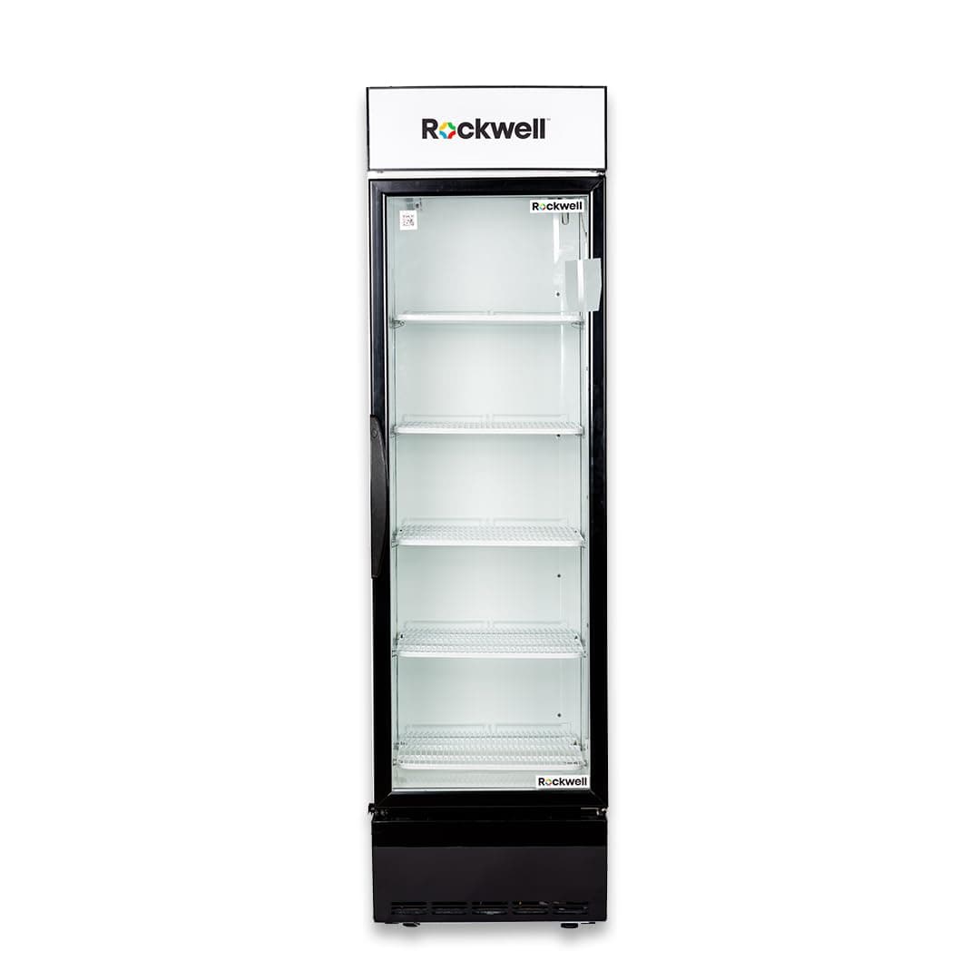 Rockwell RVC550B Visi cooler with back-lit canopy and dynamic cooling, 448 Litres, White