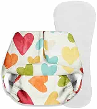 SuperBottoms NewBorn UNO Cloth Diaper | AIO Cloth diapers for babies | Cloth Diaper for Newborn Babies 0 to 6 months | Pack of 1 Cloth diaper with 1 insert ( Baby Hearts )