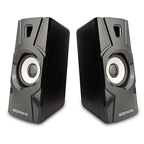 (Renewed) GIZMORE GIZ Twin 2010 1000 Watt 2.0 Channel USB Multimedia Speaker (Black)