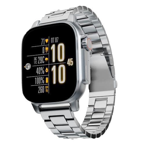 Vibez by Lifelong New Launch Smart Watch for Men -60 Day Battery 950mAH -2.02 Ultra HD Display & 900 NITS Men's Smartwatch -Stainless Steel Dial & BT ...