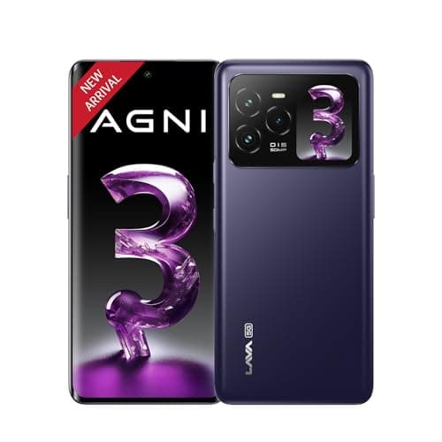 Lava Agni 3 5G (Heather Glass, 8GB+256GB) | India's 1st Dual AMOLED | Dimensity 7300X | 50MP Triple AI Camera | 66W Fast Charge,5000 mAh Battery | Cle...