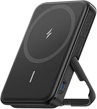 Anker 322 Magnetic Wireless Power Bank (MagGo), 5,000 mAh, 7.5w Wireless and 12w USB C Output, with Mobile Stand, Compatible with iPhone15/15+/15 pro/...