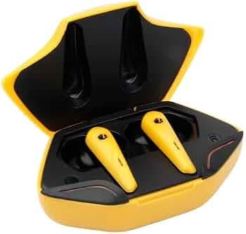 ZEBSTER Duo 2 Earphone with Bluetooth 5.1, Voice Assistant Support, Call Function, Sporty & Splash Proof Design, Upto 6.5h* Playback time(Yellow)
