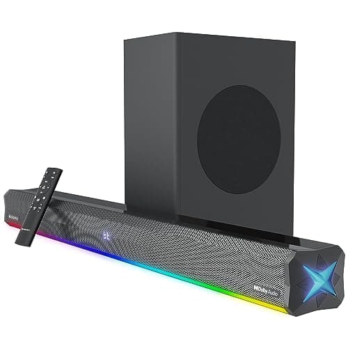 ZEBRONICS Juke BAR 900 360 Watts Dolby Audio Soundbar with Wireless Subwoofer, Display, Bluetooth V5.3, HDMI (ARC), Optical in, USB, AUX, RGB LED Ligh...