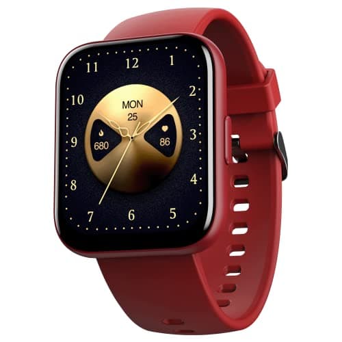 boAt Newly Launched Wave Call Plus with 1.83" HD Display, ENx™️ Tech(Clear Calls), Advanced Bluetooth Calling,Hindi & English Bilingual Support,10 Days Battery,100+ Sports Modes,HR &SpO2(Cherry Red)