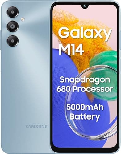 Samsung Galaxy M14 4G (Arctic Blue,4GB,64GB) | 50MP Triple Cam | 5000mAh Battery | Snapdragon 680 Processor | 2 Gen. OS Upgrade & 4 Year Security Upda...
