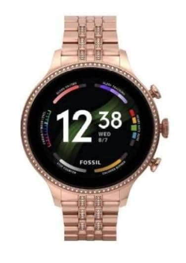 B R Accessories Glorious Women's Rose Gold Smart Watch with 3 Button, Hands On Voice Assistance HD Display, with Puple Belt (Rose Gold)
