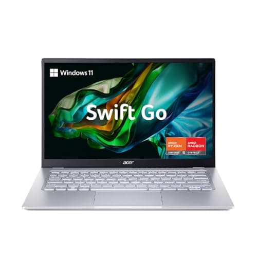 Acer Swift Go 14 AMD Ryzen 5-7430U Octa-core Processor (16 GB LPDDR4X/512 GB SSD/AMD Radeon Graphics/Windows 11 Home) SFG14-41, Pure Silver, 1.25 Kg w...