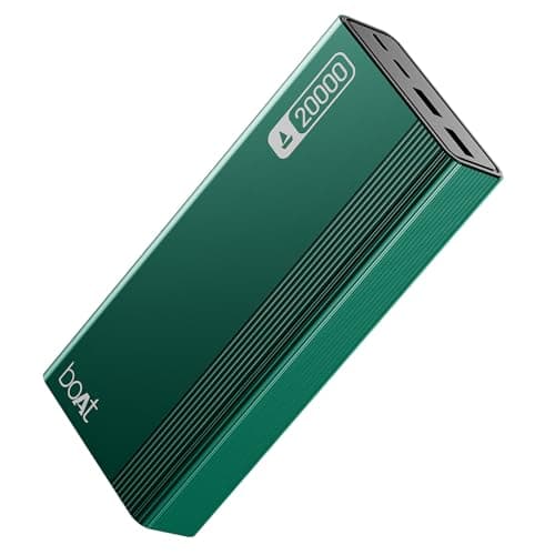 boAt Energyshroom PB401 20000mAh Power Bank| Micro USB and Type C (2-Way Input Ports), 22.5W, 3X Output Ports, Compatible with Tablets, Smartphones, E...