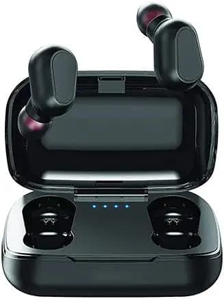{Newly Launched} Attrrix L21 True Wireless Earbuds with 40Hours Battery, Active Noise Cancellation 13mm Bass Drivers Bluetooth Wireless Earbuds with Immersive Sound Quality, Voice Assistant, Button Control (Black) Bluetooth Splashproof Earbuds with active noise cancellation