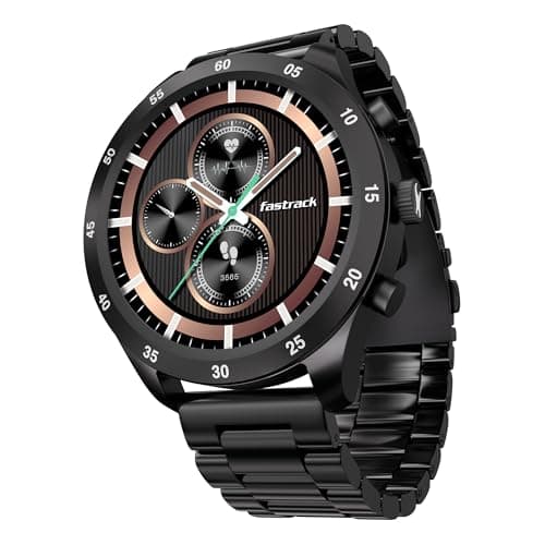 Fastrack Magnus FX2 1.32" Display Smart Watch with Single Sync BT Calling, All-Round Health Tracking, Functional Crown, Metal Case, 100+ Sports Modes ...