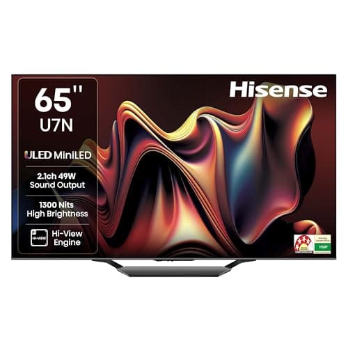 Hisense 164 cm (65 inches) U7N Series 4K Ultra HD Smart QLED Mini LED TV (Tarnish)