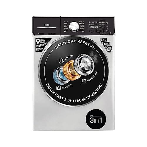 IFB Laundrimagic 3-in-1 8.5/6.5/2.5 Kg Inverter Washer Dryer Refresh(Executive ZXS, Silver)