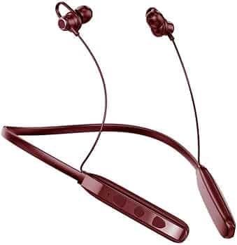 Tecsox Verve Wireless Neckband - 40 Hours Playback, IPX5 Water Resistant, Boom Bass Bluetooth Gaming in-Ear Headset for Immersive Audio Experience - R...