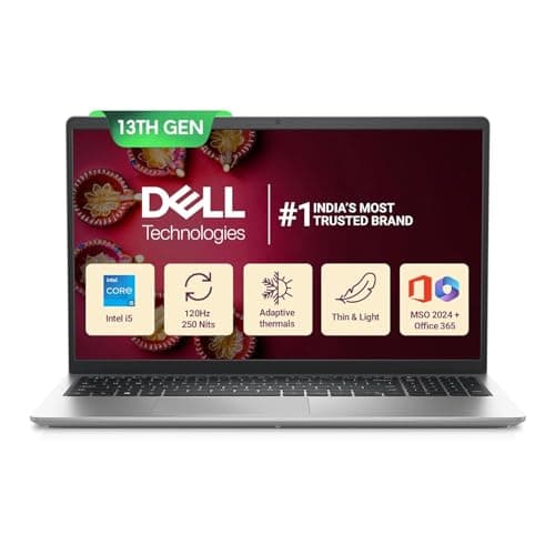Dell Inspiron 3530, Intel Core i5 13th Gen-1334U,16GB RAM, 1TB SSD, FHD 15.6"/39.62 cm, Win11+MSO'24 (Office 365*) Silver, 1.62kg, Backlit Keyboard,12...