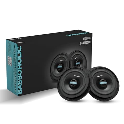 BASSOHOLIC BLSP065 Premium 6.5" High-Bass Coaxial Car Speakers | Powerful Sound, Water-Resistant Rubber Cone, Subwoofer-Ready, Premium 2-Way Audio for...