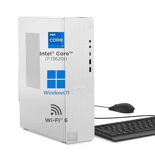 Lenovo IdeaCentre Tower 13th Gen Core i7-13620H (8GB RAM/512GB SSD/Windows 11/WiFi 6/Bluetooth 5.2/USB Calliope Keyboard & Mouse,Black/3Yr Warranty/Gr...