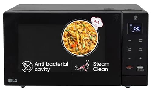 LG 30 L Solo Microwave Oven (MS3032BK, Black, 44 Auto Cook Menu, Steam Clean, Anti-bacterial cavity)