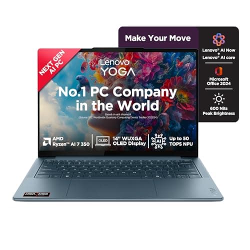 Lenovo Yoga Slim 7 AMD Ryzen AI 7 350 (32GB RAM/1TB SSD/14 (35.5cm)/WUXGA OLED/Copilot+ PC/Windows 11/Microsoft 365 Basic + Office Home 2024 + Lenovo ...