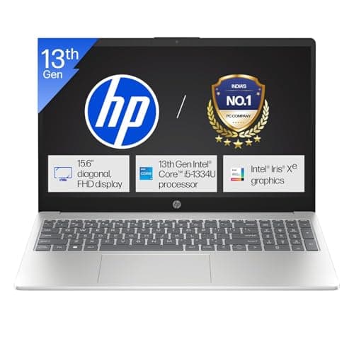 HP 15, Intel Core i5-1334U(13th Gen) Laptop (8GB DDR4,1TB SSD) Anti-Glare, Micro-Edge,15.6''/39.6cm, FHD, Win11, M365 Basic(1yr),Office Home24, Silver...