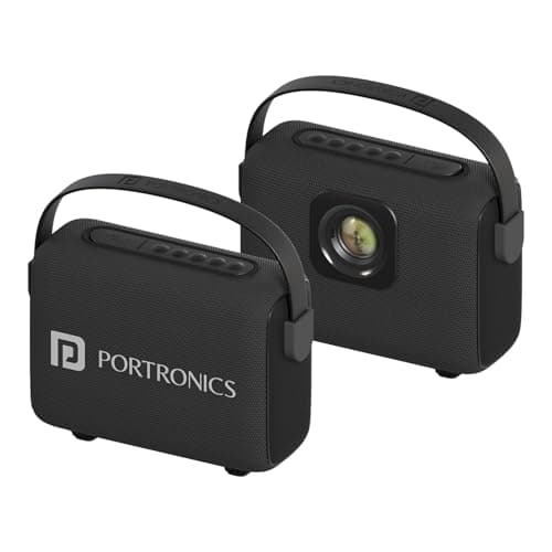 Portronics Resonate 14W Potable Bluetooth Speaker With LED Sunset Projection Lights, Upto 5 Hours Playtime, Bluetooth 5.3V, TWS Function, Handsfree Ca...