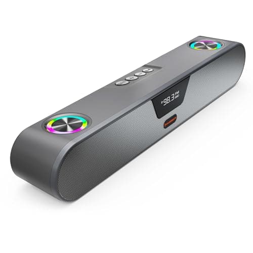 CrossBeats Blaze B24 Bluetooth Soundbar 24W, Gaming RGB Lights, AUX, Bluetooth, USB & FM I Fast SnapCharge Battery, Multiport Connectivity, BT Speaker...