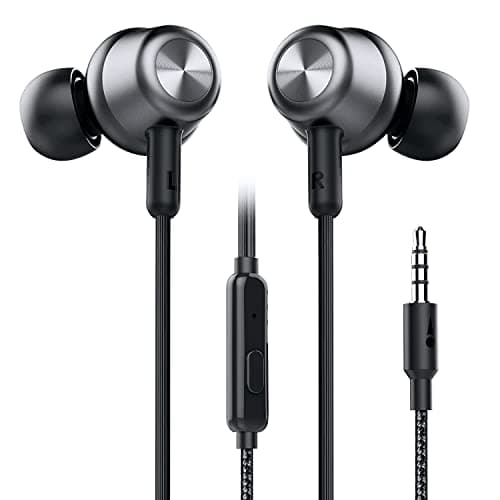Earphones for vivo Y33s Earphone Original Like Wired Stereo Deep Bass Head Hands-free Headset Earbud With Built in-line Mic, With Premium Quality Good Sound Stereo Call Answer/End Button, Music 3.5mm Aux Audio Jack (PK6, BT-832, Black)