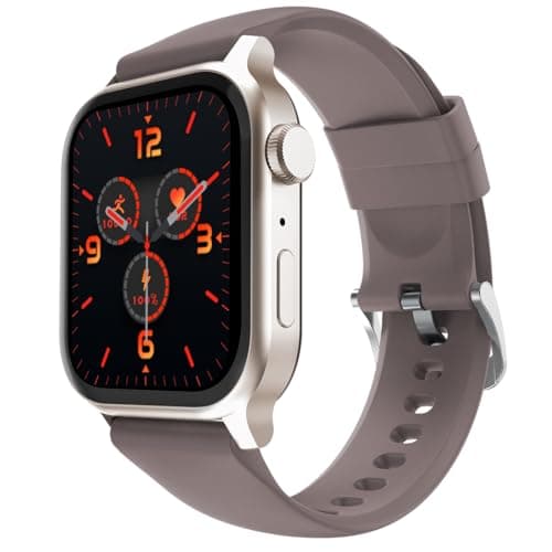 Fire-Boltt Rise Smart Watch, 1.85" HD Display, Metal Body with Bluetooth Calling, Rotating Crown, AI Voice Assistant, 120 Sports Modes, Neon UI, SpO2 & Heart Rate Monitoring (Cinnamon Slate)