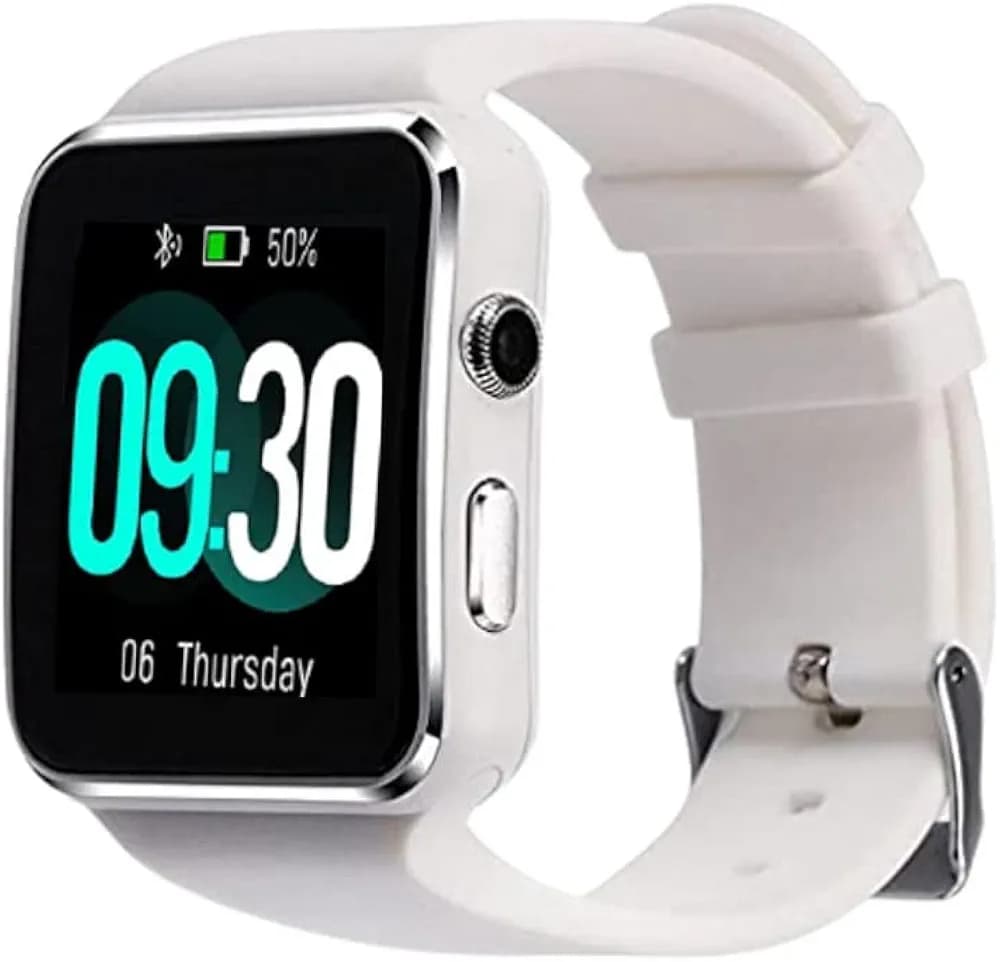 Mabron X6 Touch Screen Smart Wrist Watch with Camera, Sim Card Slot, Whatsapp Facebook White