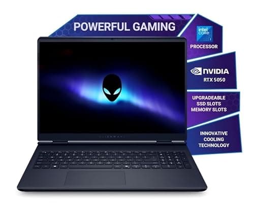 Alienware 16 Aurora Gaming Laptop, Intel Core 7 240H Processor, 16GB DDR5, 1TB SSD, RTX 5050 8GB GDDR7, 16.0" 2.5k, 300 nits Display, Keyboard with 10...