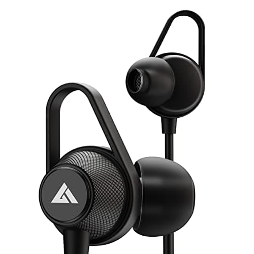 Boult Audio Bassbuds Loop 2 Wired in Ear Earphones with 10mm Powerful Driver for BoomX™ Rich Bass, Adjustable Ear Loop, Inline Controls, L-Shaped Connector, IPX5, Voice Assistant (Black)