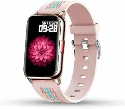 Pebble Aspire Limited Edition Smartwatch for Men Women, 1.57'' 2.5HD Curved Screen, SpO2,24H Heart Rate Monitor,14 Days Battery Life,Female Cycle Tracker, 5ATM Waterproof, (Rose Gold)