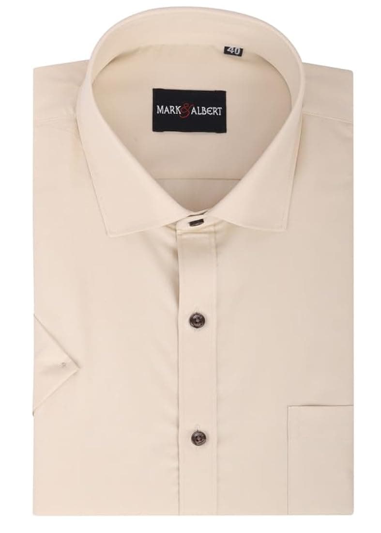 MARK & ALBERT Men's Half Sleeves Regular Shirt