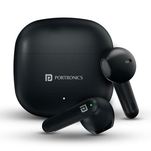 Portronics Harmonics Twins S18 in Ear TWS Earbuds with 30H Playtime, in Built HD Mic, Game/Music Mode, 13mm Dynamic Driver, Low Latency, Touch Control...
