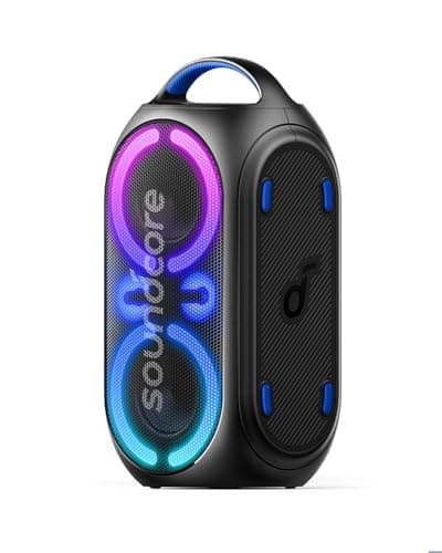 Anker soundcore Rave Party 2 Portable Speaker, 120W Stereo Sound, PartyCast 2.0, Light Show, IPX4 Water-Resistant, 16H Playtime, Mic Input, Custom EQ & Bass Up for Party, Tailgating, Backyard, Pool